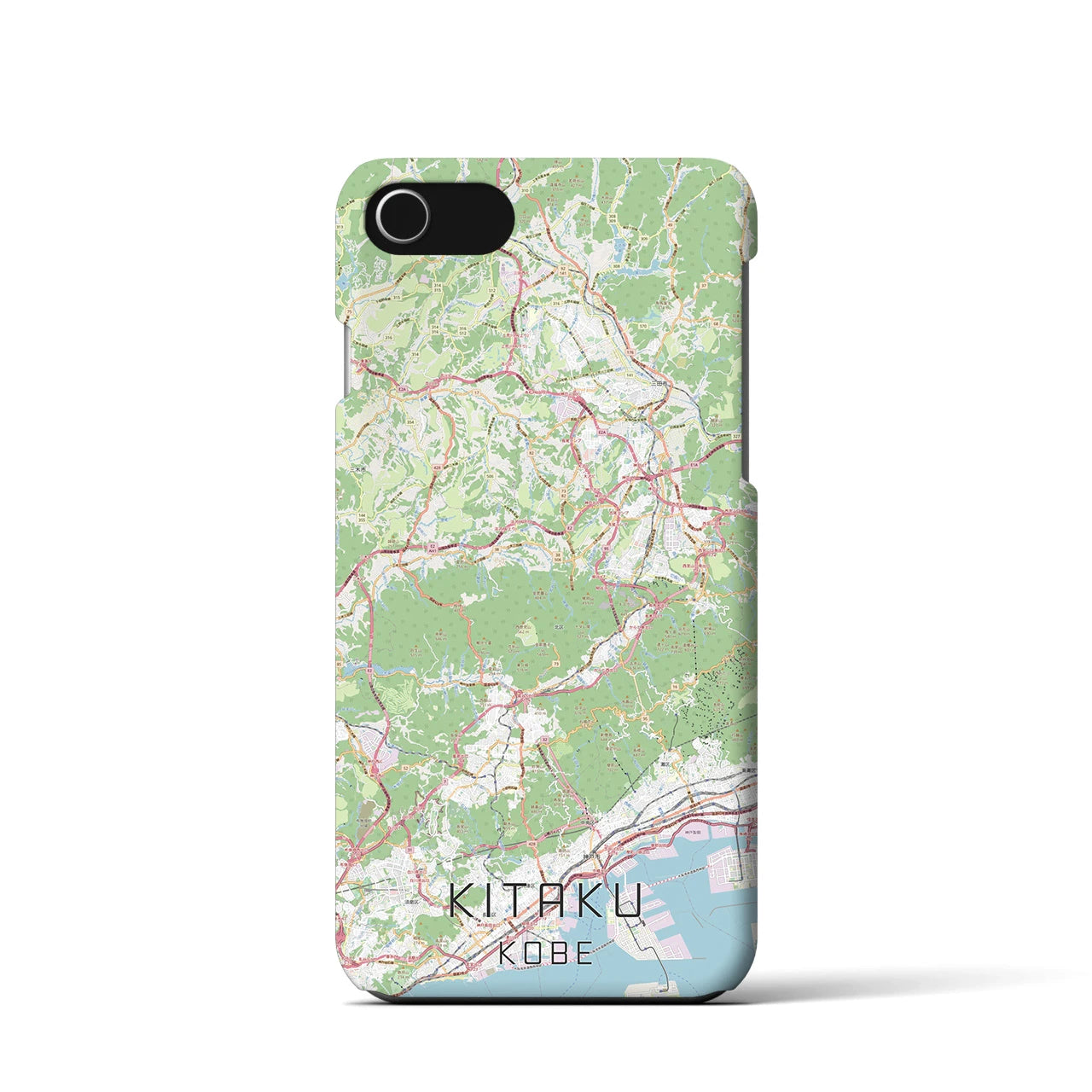 【北区（神戸市）】地図柄iPhoneケース（バックカバータイプ・ナチュラル）iPhone SE（第3 / 第2世代） / 8 / 7 / 6s / 6 用