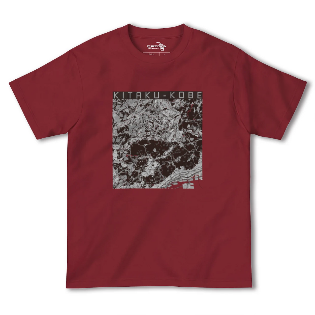 【北区(神戸市)(兵庫県)】地図柄ヘビーウェイトTシャツ