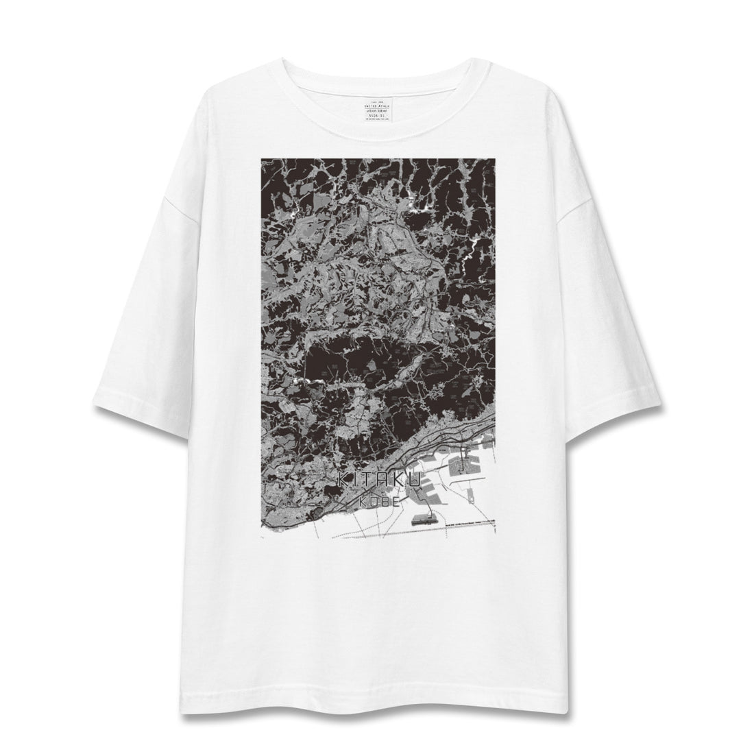 【北区(神戸市)】地図柄ビッグシルエットTシャツ