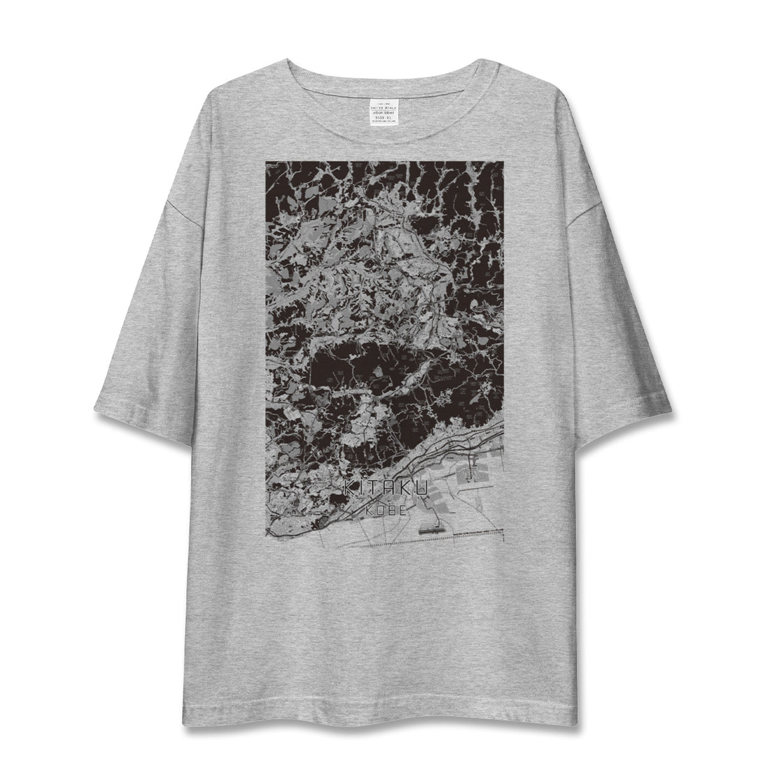 【北区（神戸市）】地図柄ビッグシルエットTシャツ