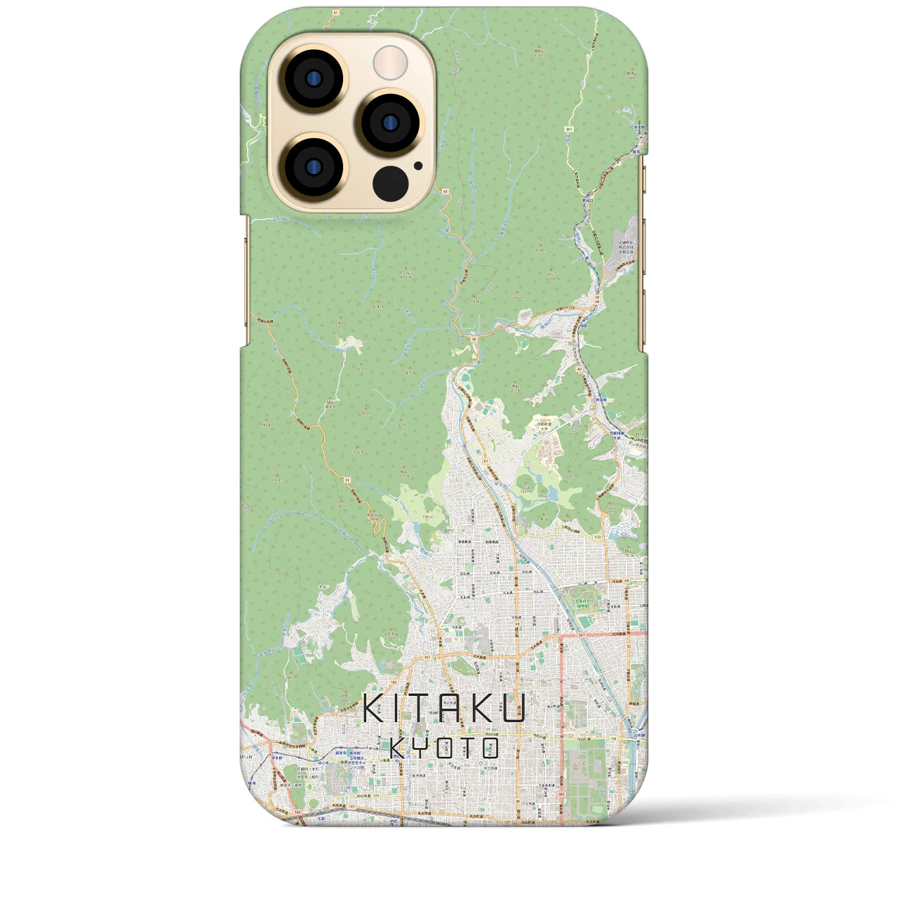 【北区（京都市）】地図柄iPhoneケース（バックカバータイプ・ナチュラル）iPhone 12 Pro Max 用