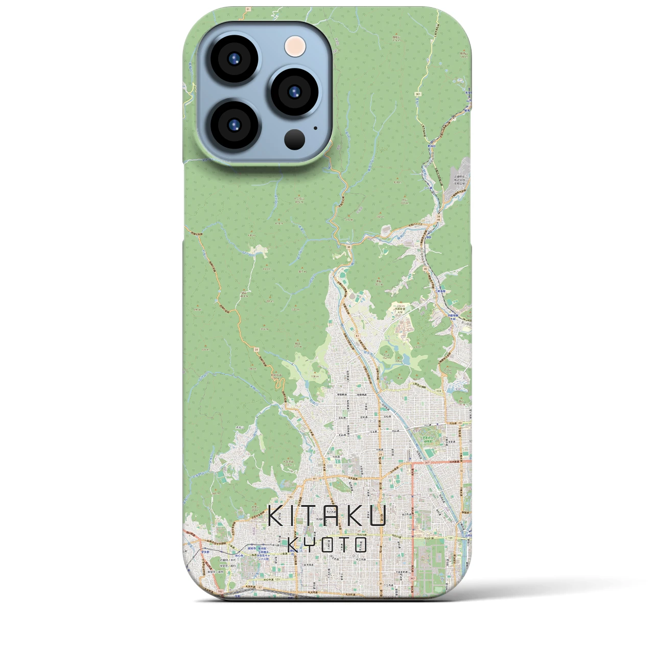 【北区（京都市）】地図柄iPhoneケース（バックカバータイプ・ナチュラル）iPhone 13 Pro Max 用