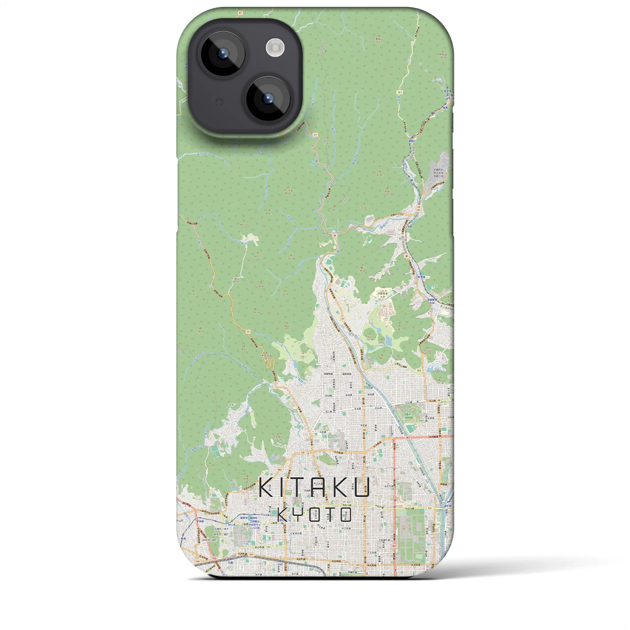 【北区（京都市）】地図柄iPhoneケース（バックカバータイプ・ナチュラル）iPhone 14 Plus 用
