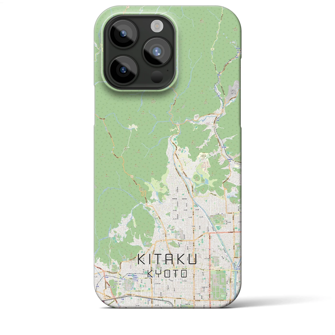 【北区（京都市）】地図柄iPhoneケース（バックカバータイプ・ナチュラル）iPhone 15 Pro Max 用