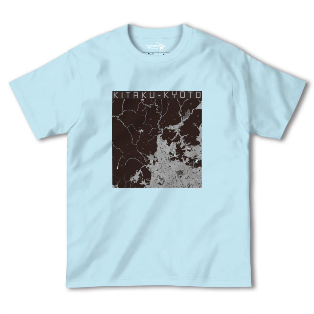 【北区(京都市)(京都府)】地図柄ヘビーウェイトTシャツ