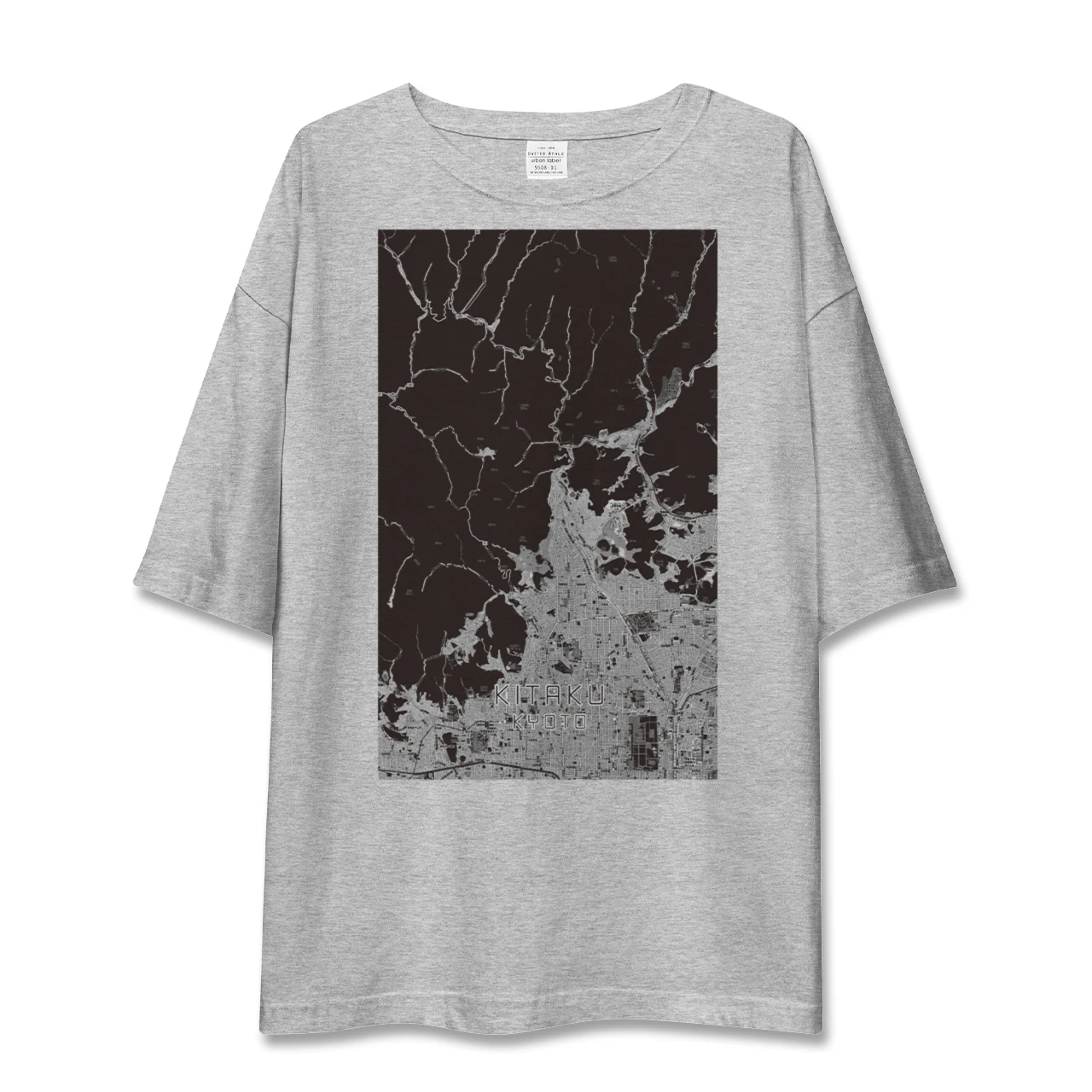 【北区（京都市）（京都府）】地図柄ビッグシルエットTシャツ