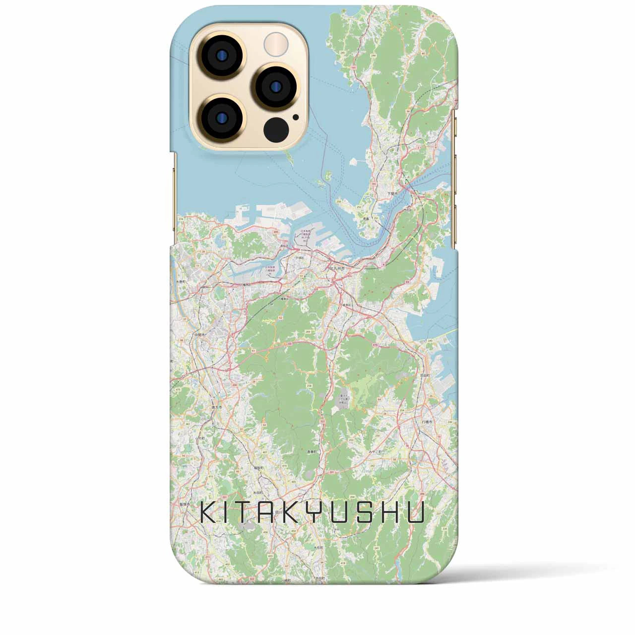 【北九州】地図柄iPhoneケース（バックカバータイプ・ナチュラル）iPhone 12 Pro Max 用