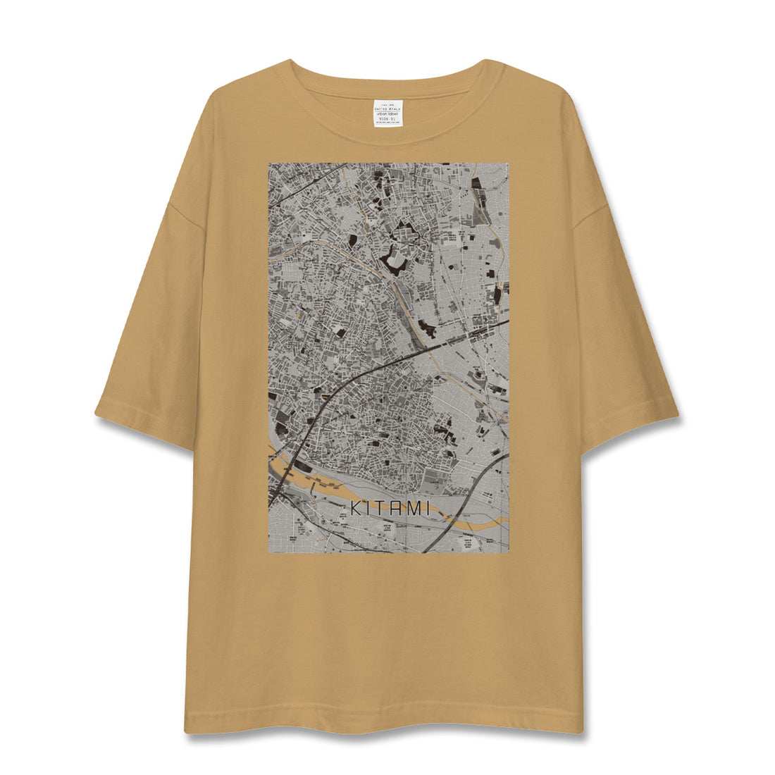 【喜多見（東京都）】地図柄ビッグシルエットTシャツ