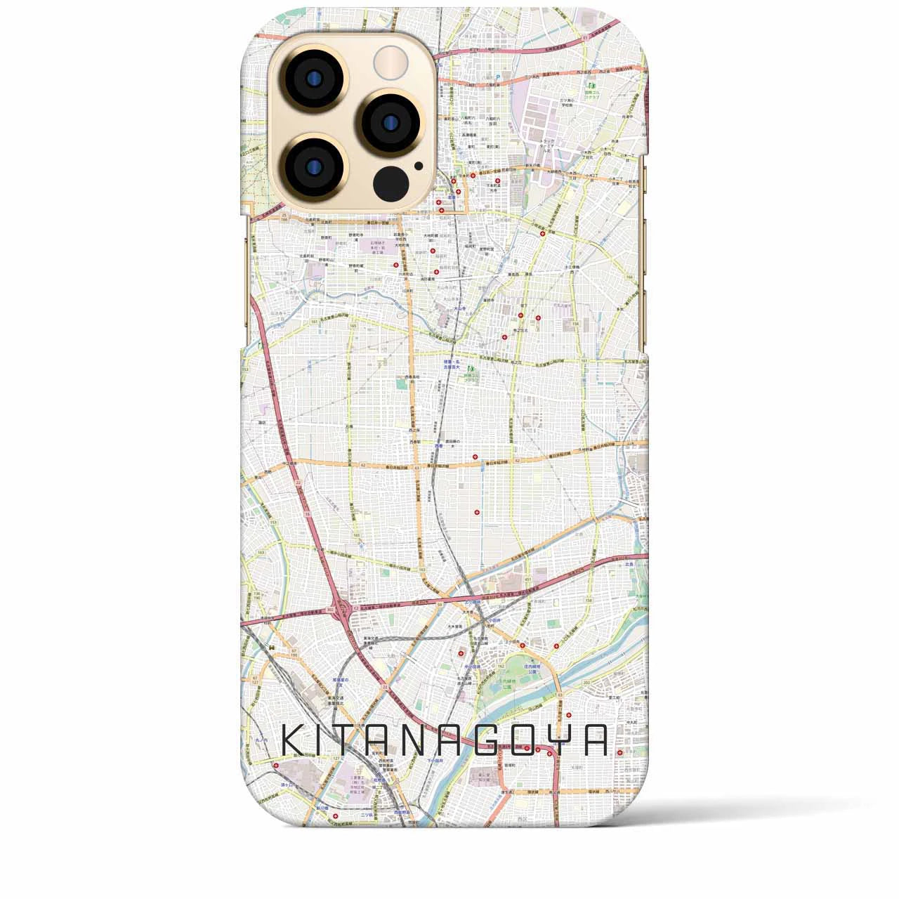 【北名古屋】地図柄iPhoneケース（バックカバータイプ・ナチュラル）iPhone 12 Pro Max 用