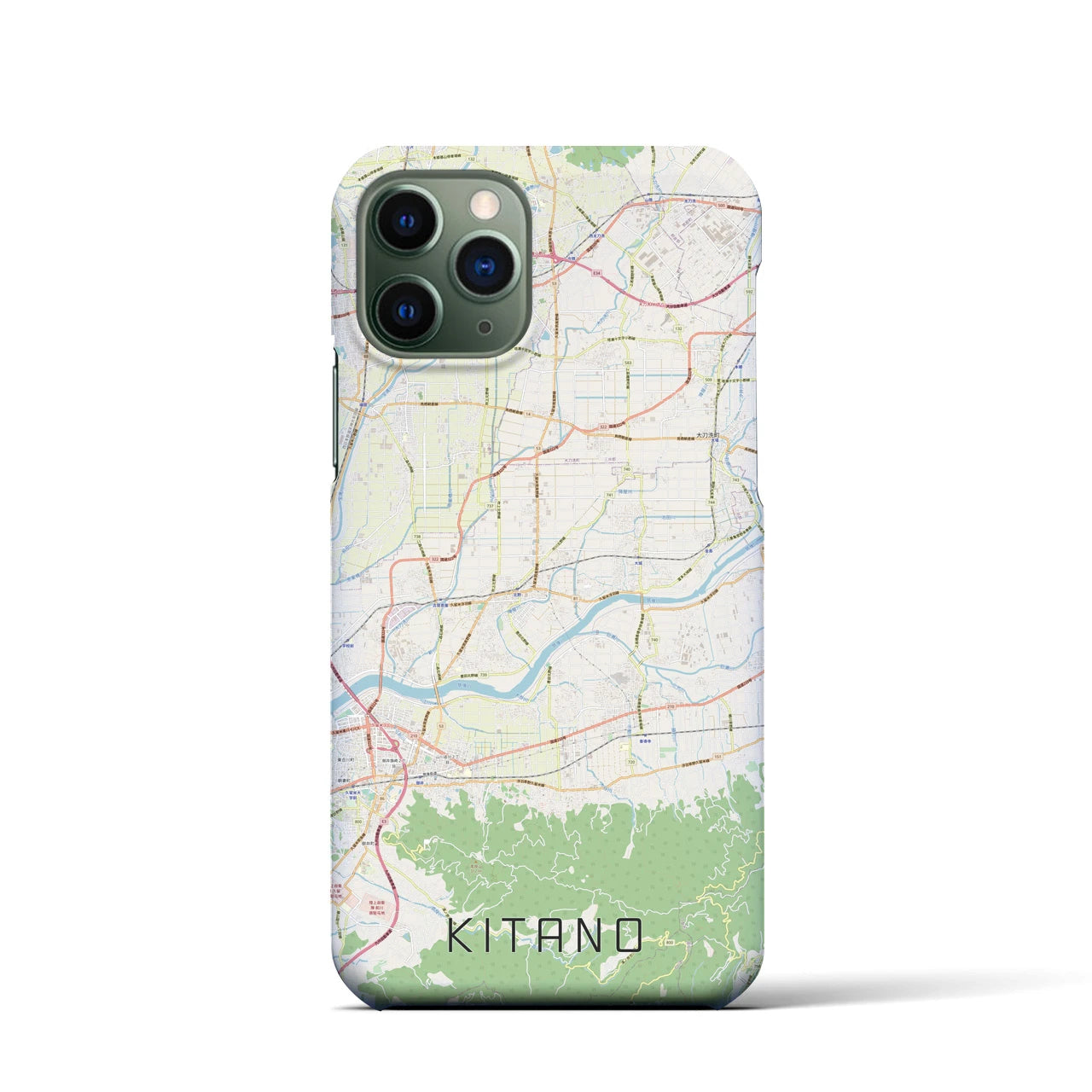 【北野】地図柄iPhoneケース（バックカバータイプ・ナチュラル）iPhone 11 Pro 用