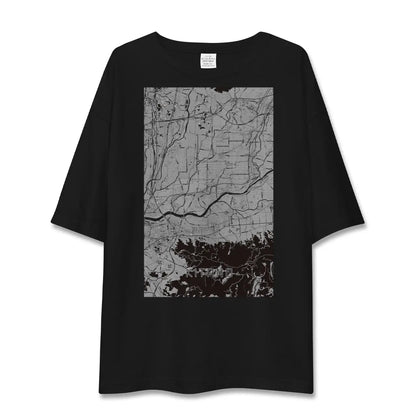 【北野（福岡県）】地図柄ビッグシルエットTシャツ