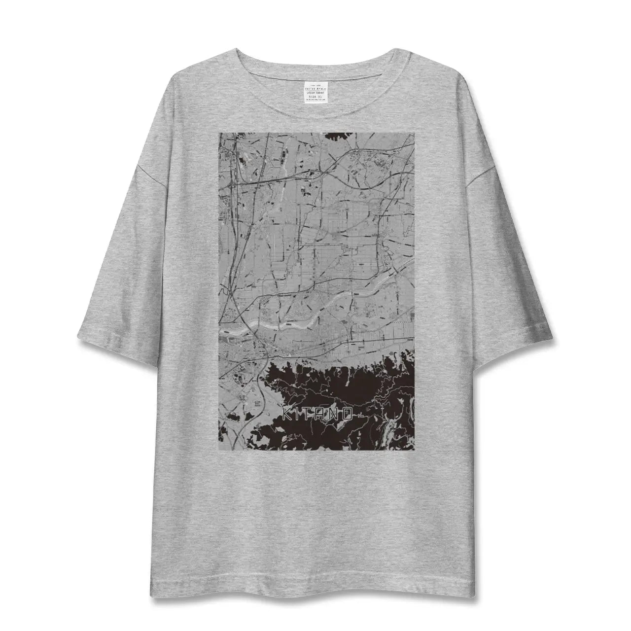 【北野（福岡県）】地図柄ビッグシルエットTシャツ