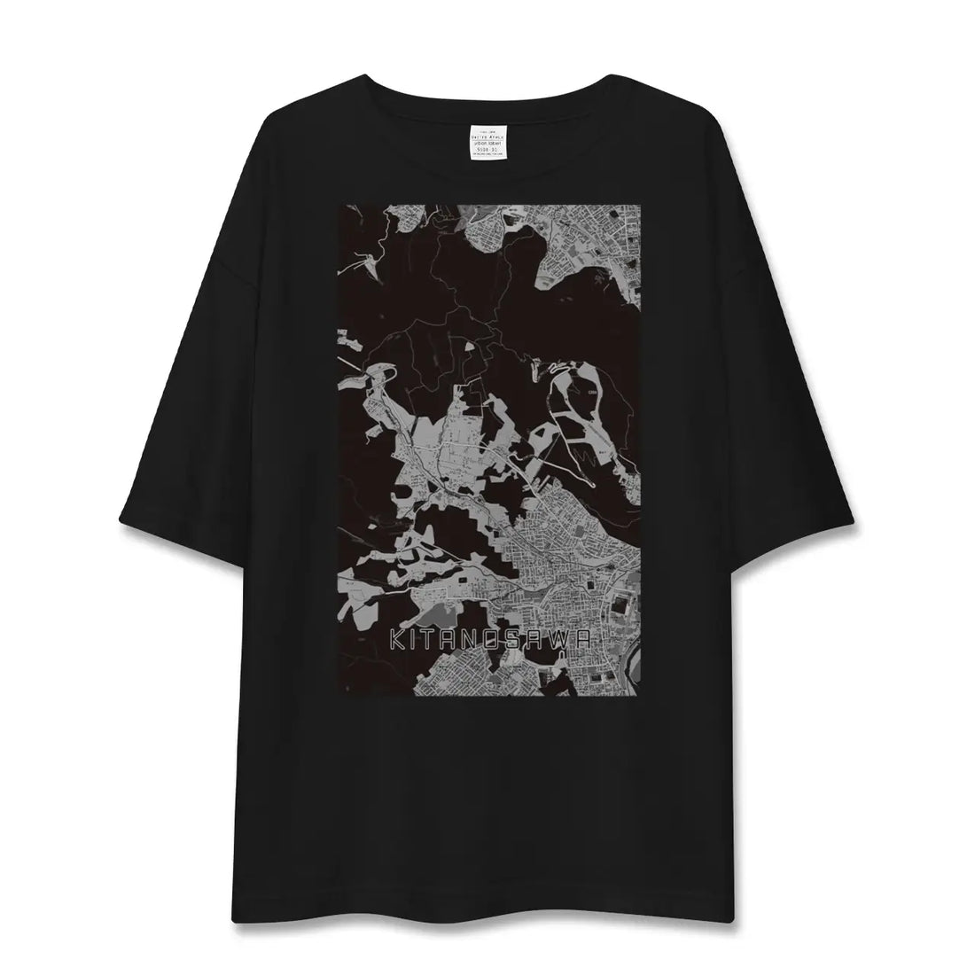 【北の沢(北海道)】地図柄ビッグシルエットTシャツ