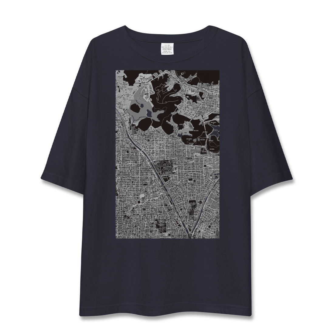 【北山（京都府）】地図柄ビッグシルエットTシャツ