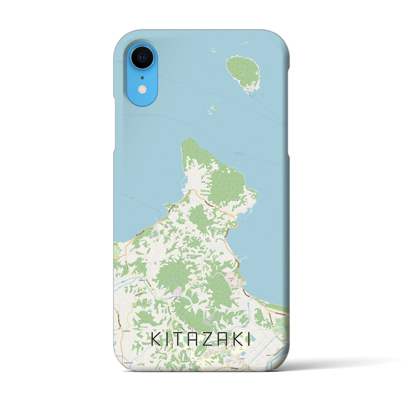 【北崎】地図柄iPhoneケース（バックカバータイプ・ナチュラル）iPhone XR 用