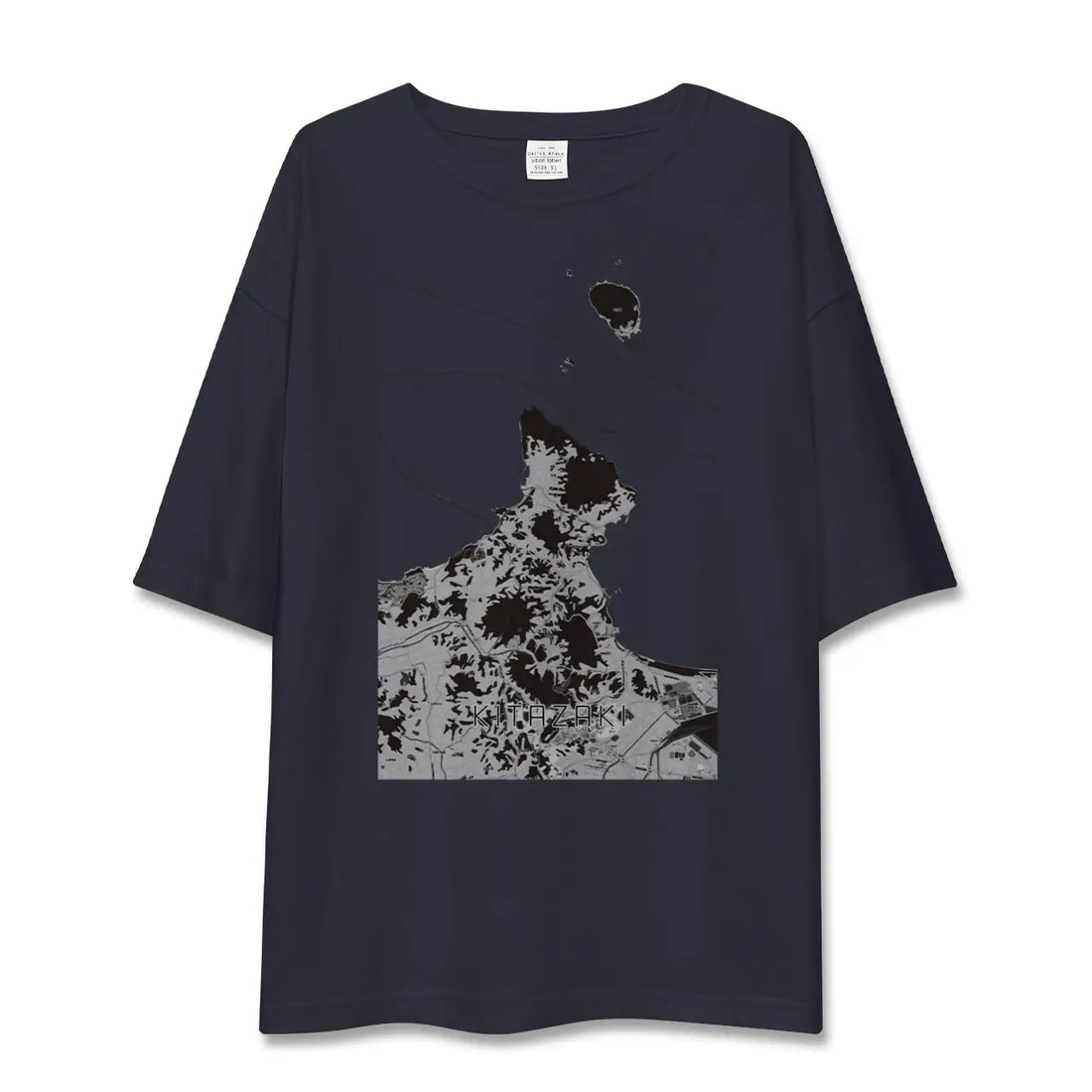 【北崎（福岡県）】地図柄ビッグシルエットTシャツ