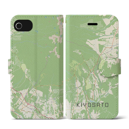 【清里（山梨県）】地図柄iPhoneケース（手帳タイプ）ナチュラル・iPhone SE（第3 / 第2世代） / 8 / 7 / 6s / 6 用