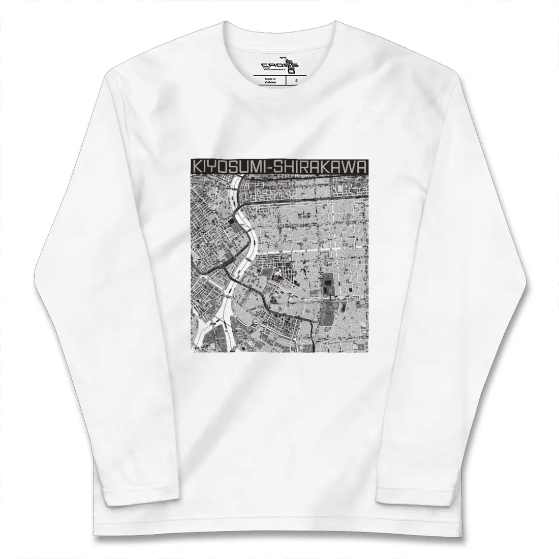 【清澄白河（東京都）】地図柄ロングスリーブTシャツ
