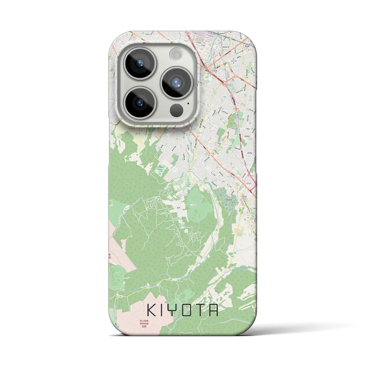 【清田】地図柄iPhoneケース（バックカバータイプ・ナチュラル）iPhone 15 Pro 用