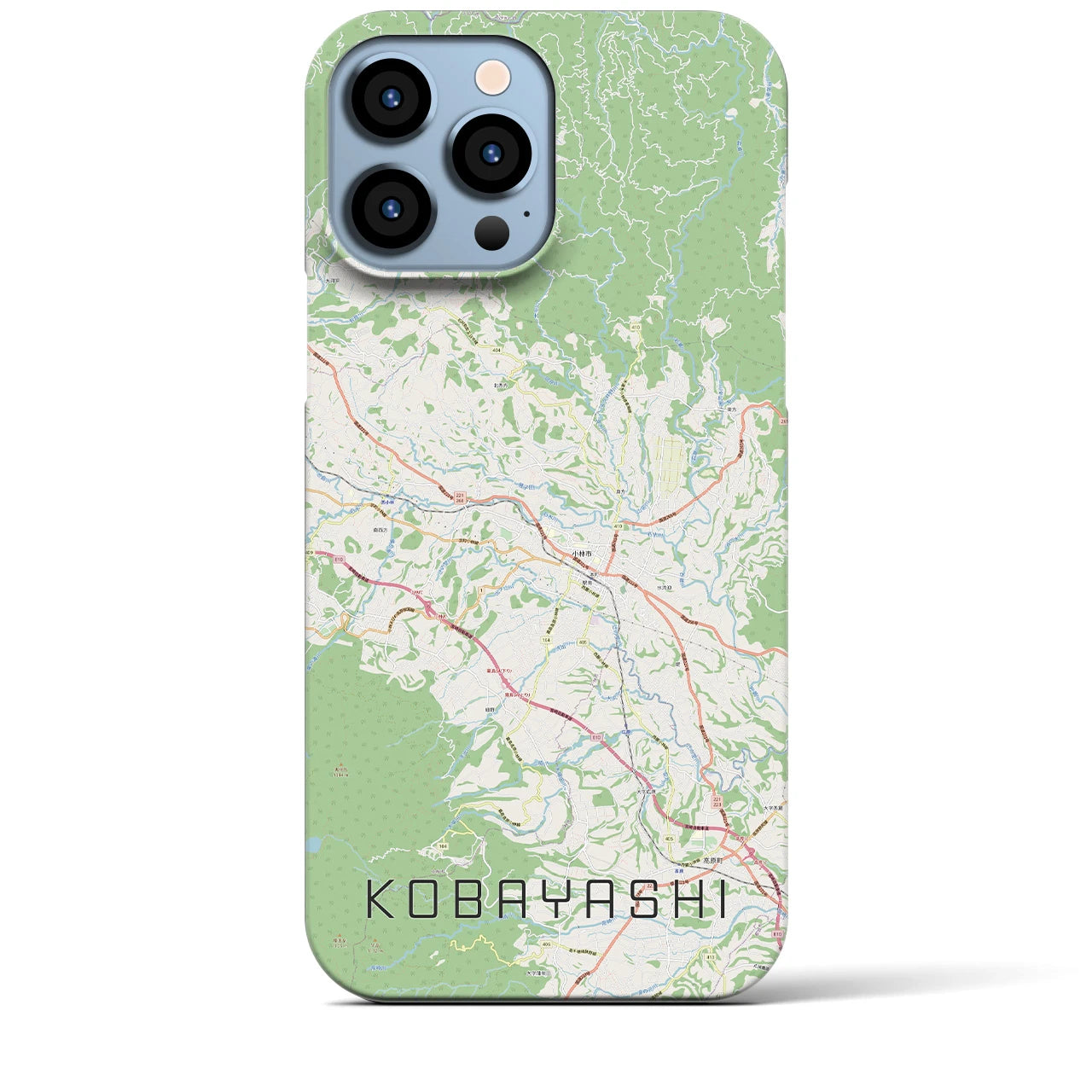 【小林】地図柄iPhoneケース（バックカバータイプ・ナチュラル）iPhone 13 Pro Max 用