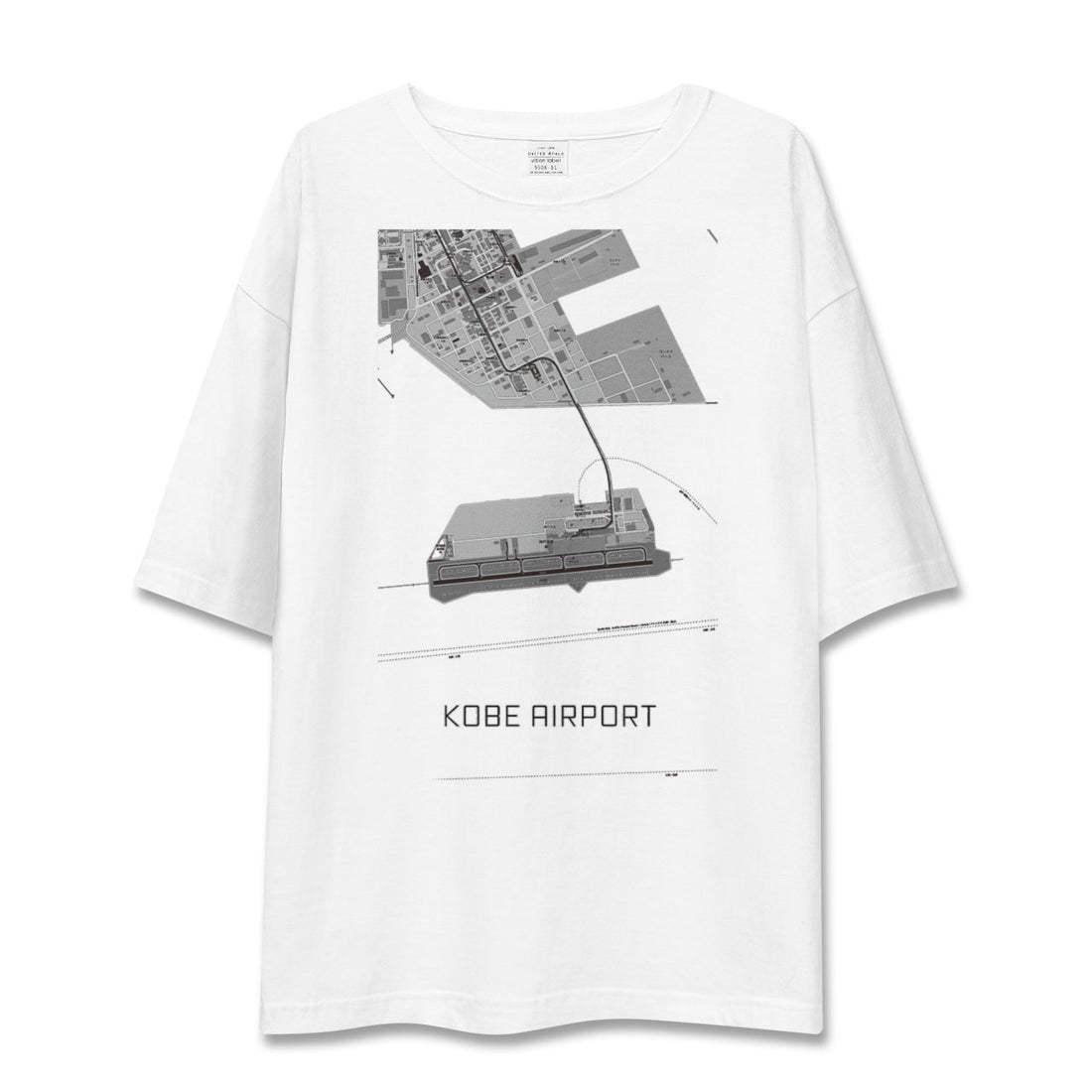 【神戸空港(兵庫県)】地図柄ビッグシルエットTシャツ