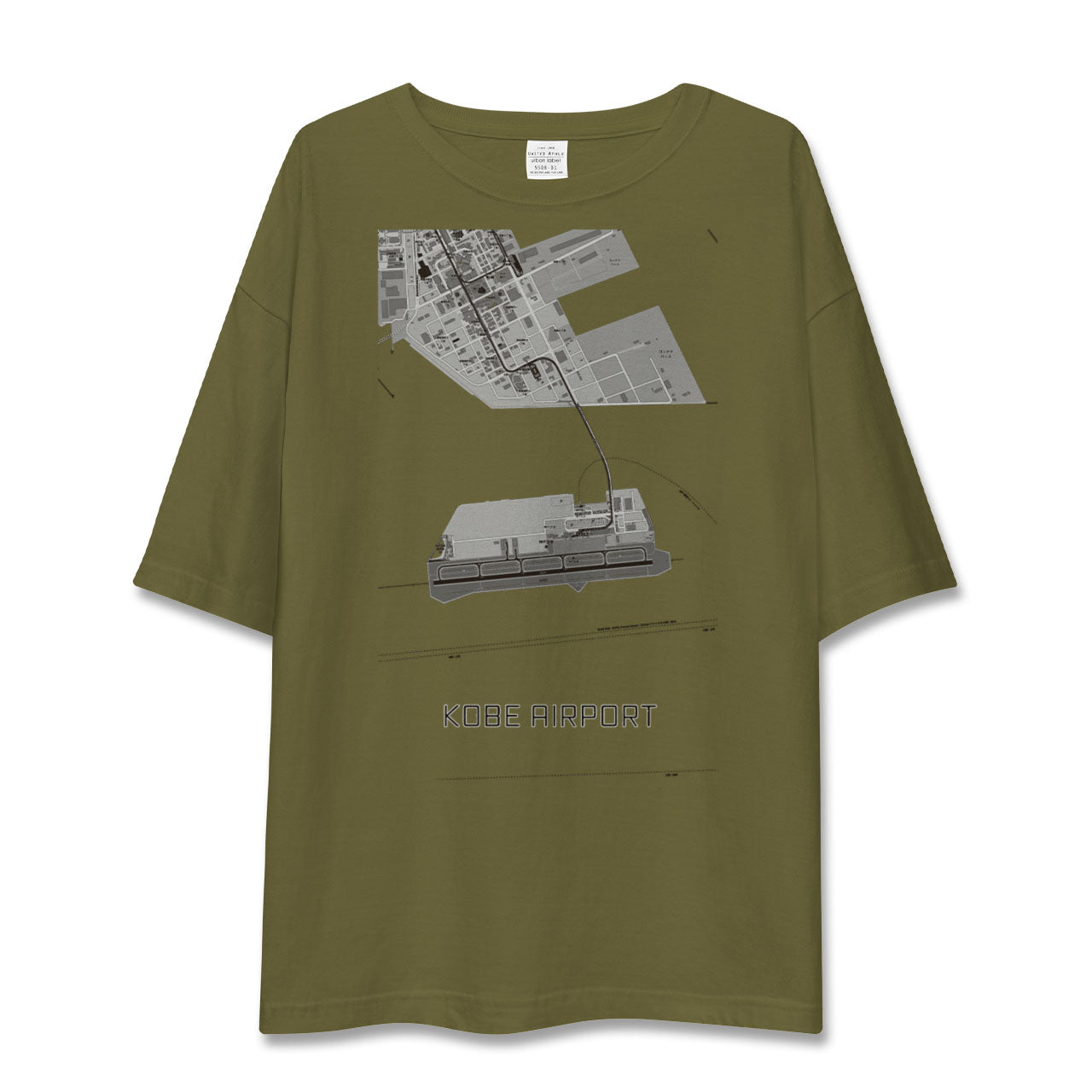【神戸空港（兵庫県）】地図柄ビッグシルエットTシャツ