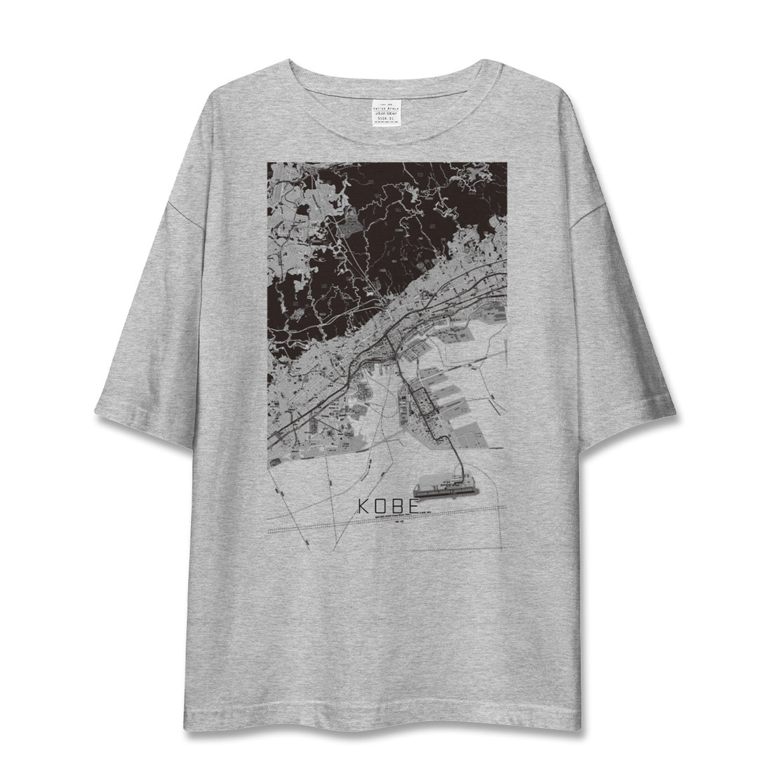 【神戸（兵庫県）】地図柄ビッグシルエットTシャツ