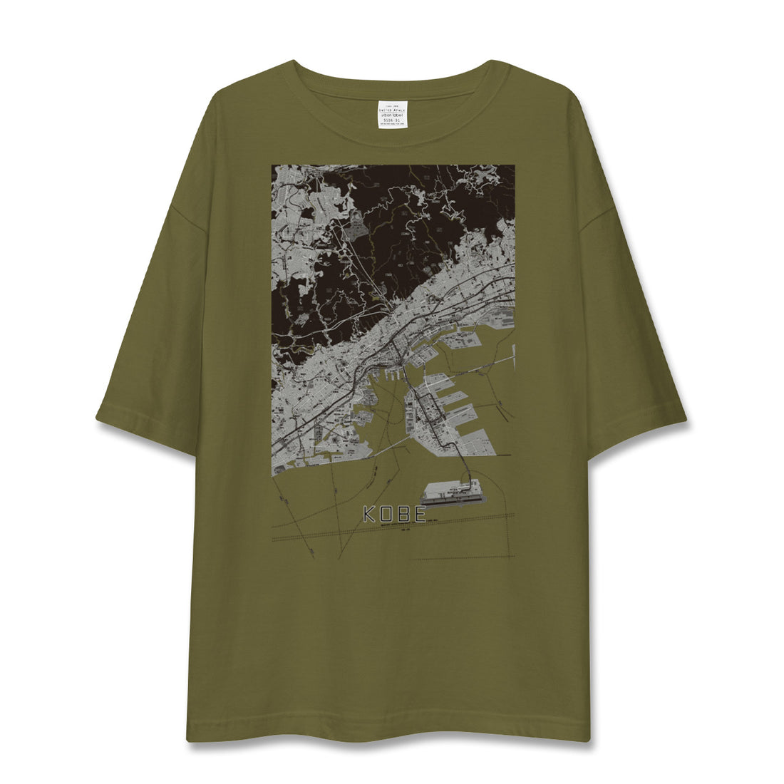 【神戸(兵庫県)】地図柄ビッグシルエットTシャツ