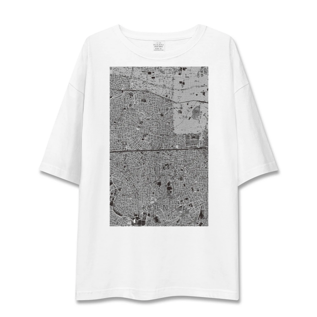 【高円寺2(東京都)】地図柄ビッグシルエットTシャツ