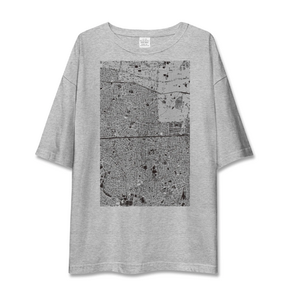 【高円寺2（東京都）】地図柄ビッグシルエットTシャツ