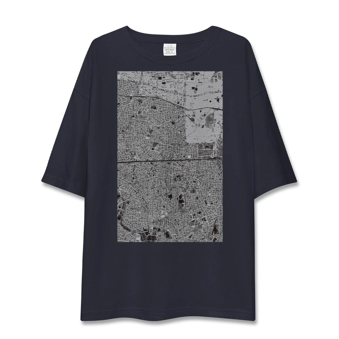 【高円寺2(東京都)】地図柄ビッグシルエットTシャツ