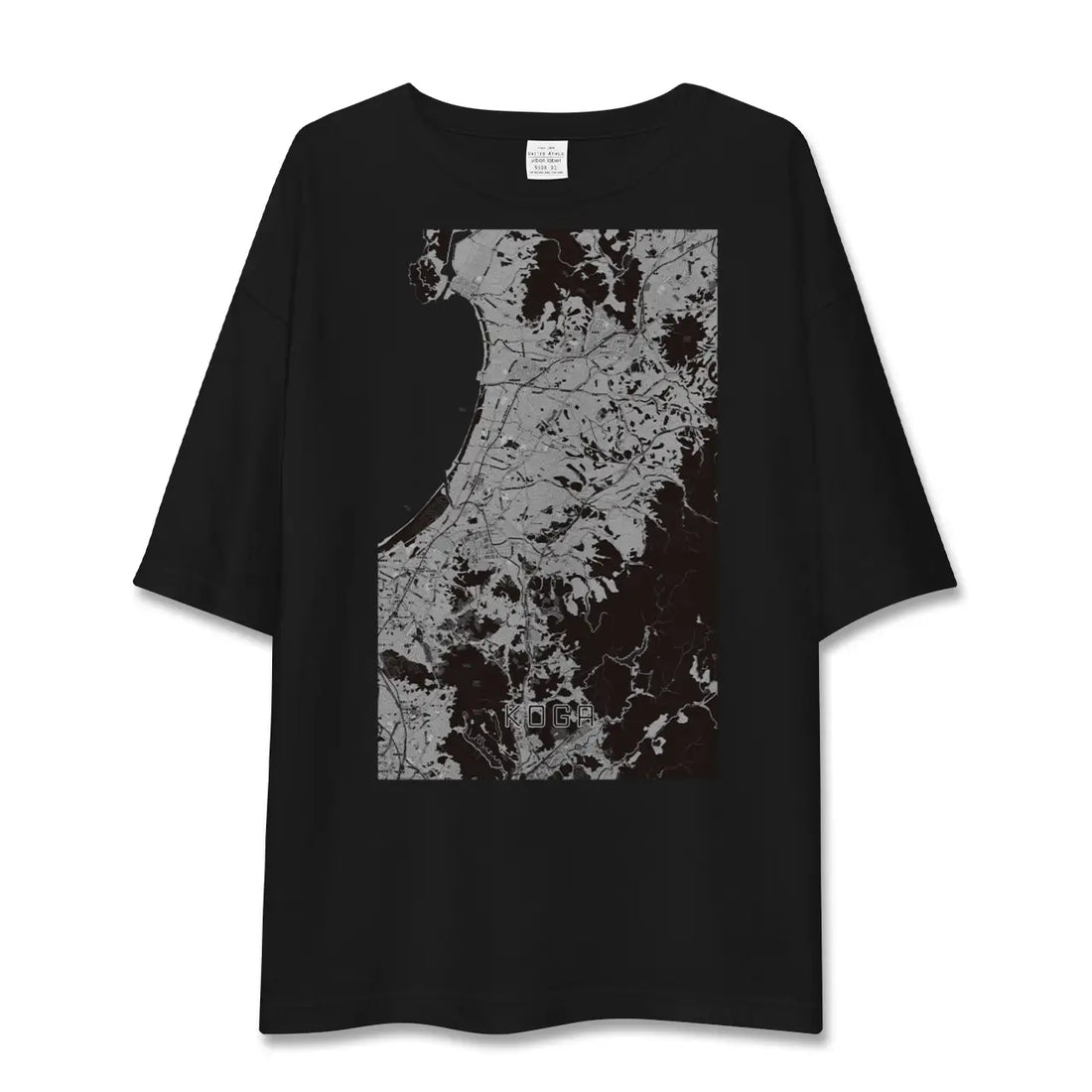 【古賀（福岡県）】地図柄ビッグシルエットTシャツ