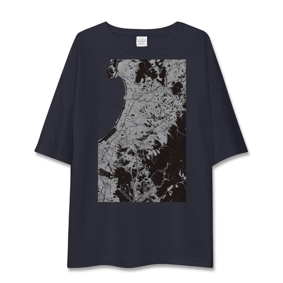 【古賀(福岡県)】地図柄ビッグシルエットTシャツ