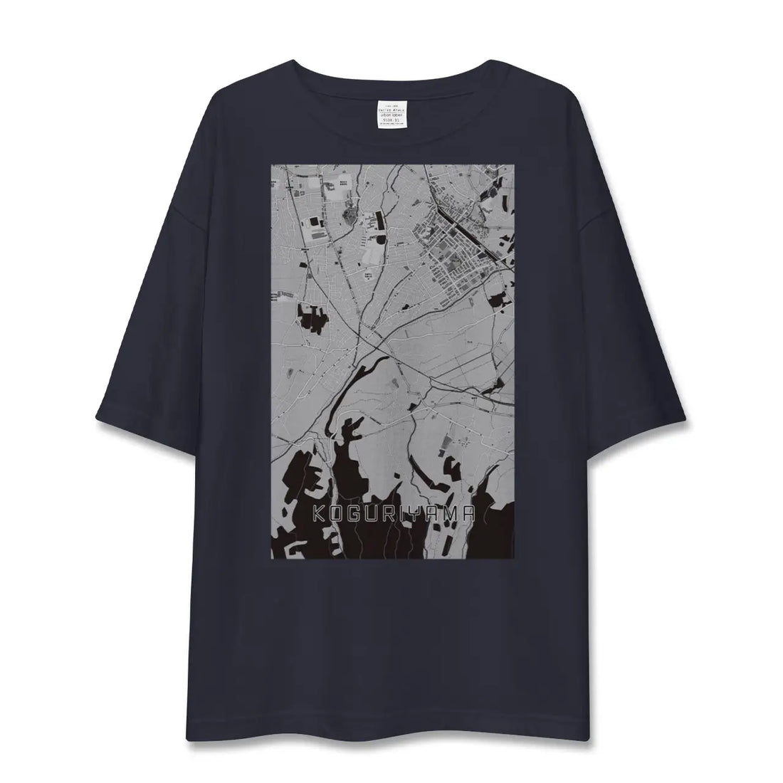 【小栗山（青森県）】地図柄ビッグシルエットTシャツ