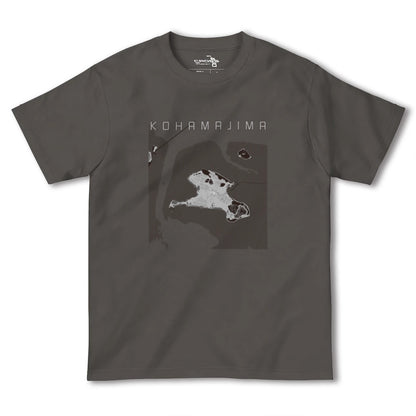 【小浜島（沖縄県）】地図柄ヘビーウェイトTシャツ