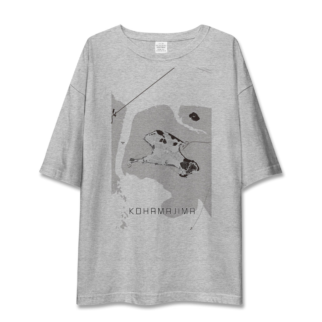 【小浜島（沖縄県）】地図柄ビッグシルエットTシャツ
