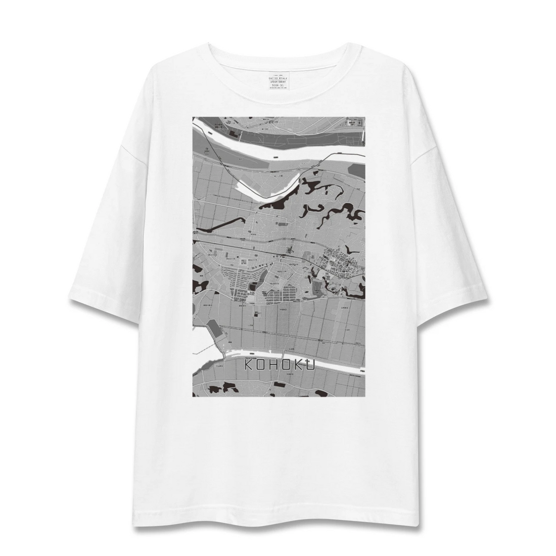【湖北（千葉県）】地図柄ビッグシルエットTシャツ