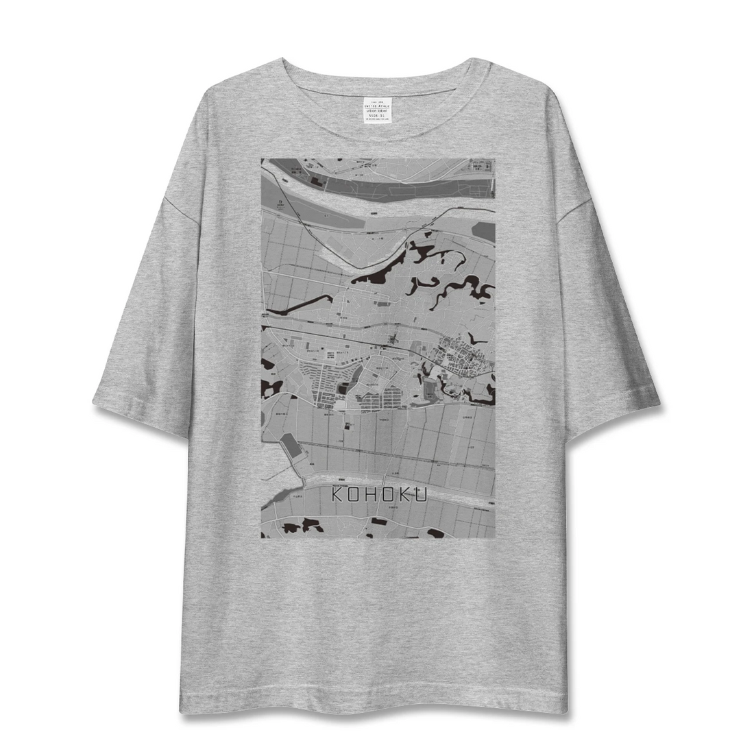 【湖北（千葉県）】地図柄ビッグシルエットTシャツ
