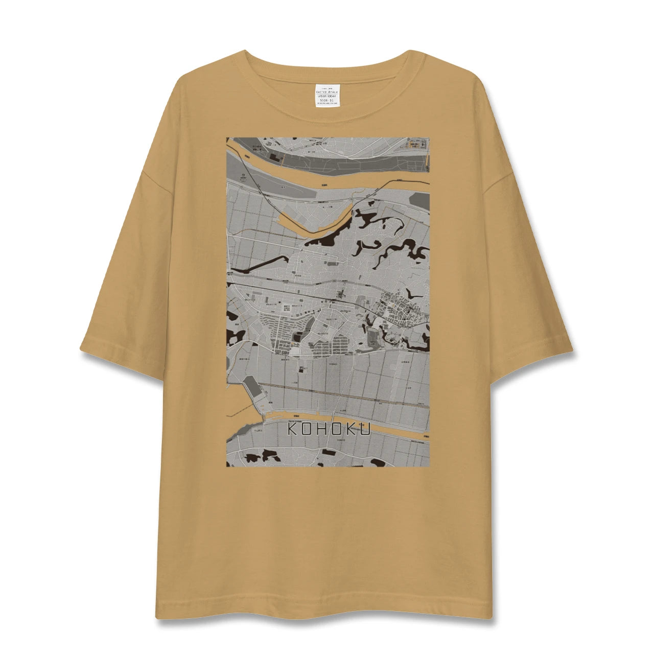 【湖北（千葉県）】地図柄ビッグシルエットTシャツ