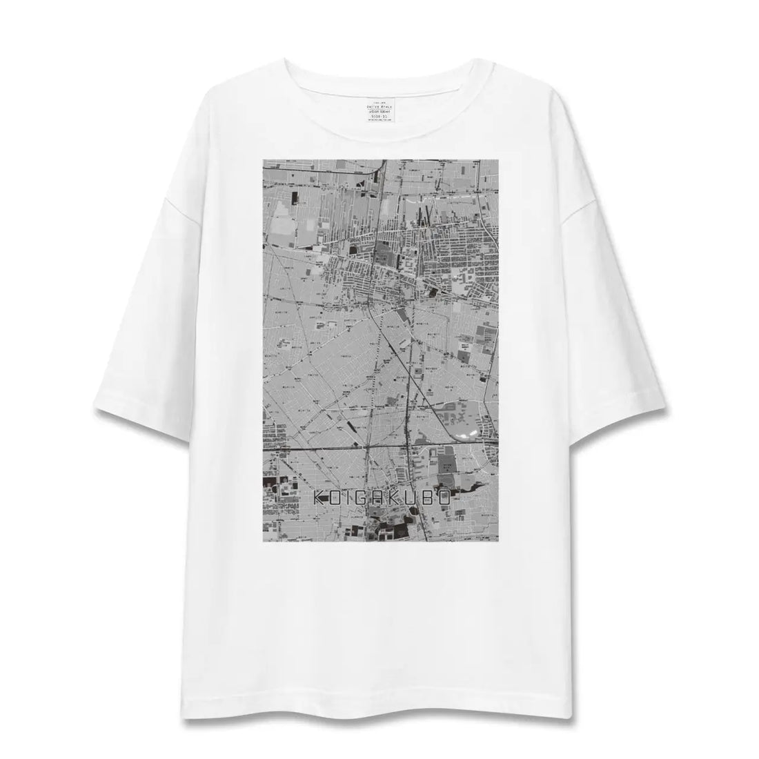 【恋ヶ窪(東京都)】地図柄ビッグシルエットTシャツ