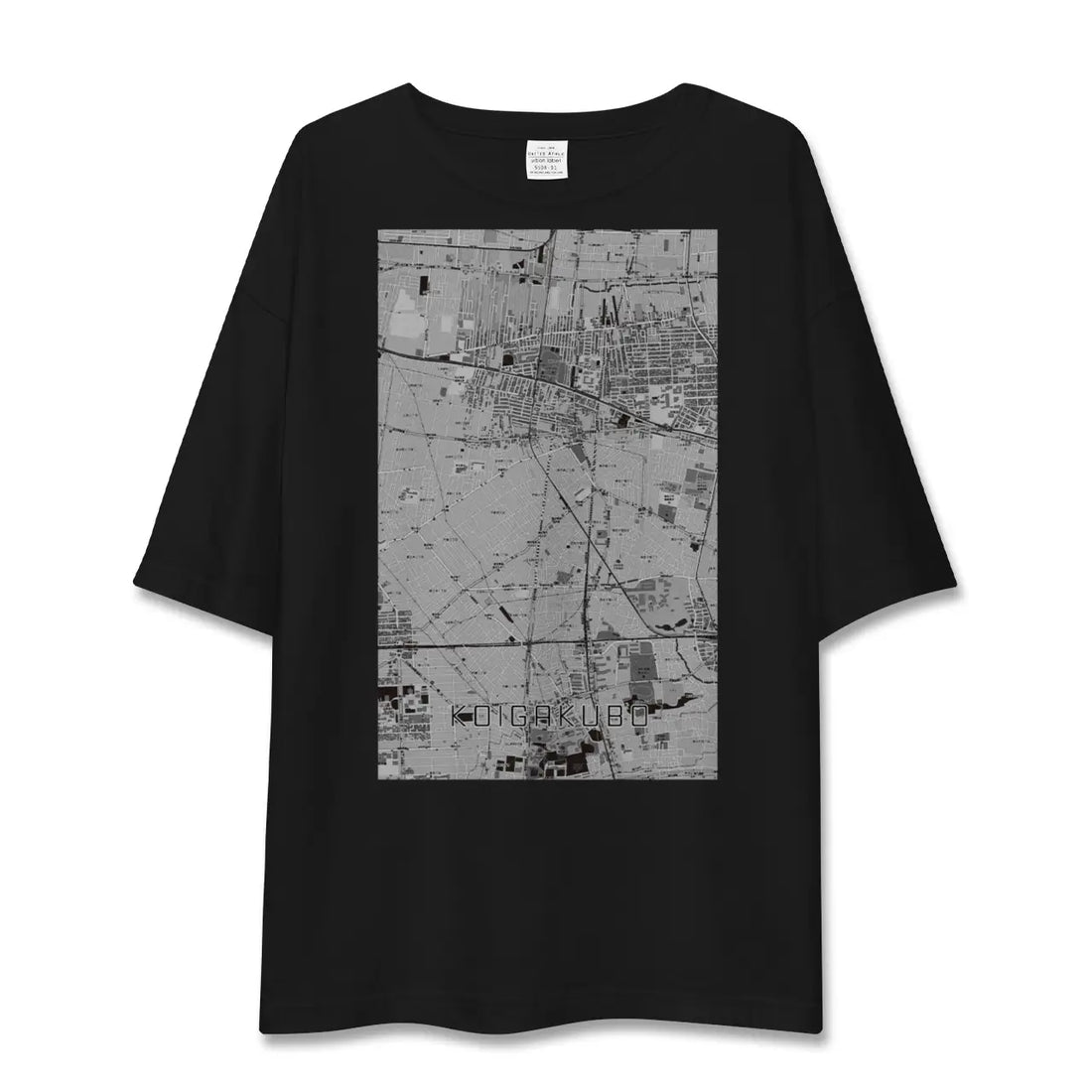 【恋ヶ窪（東京都）】地図柄ビッグシルエットTシャツ