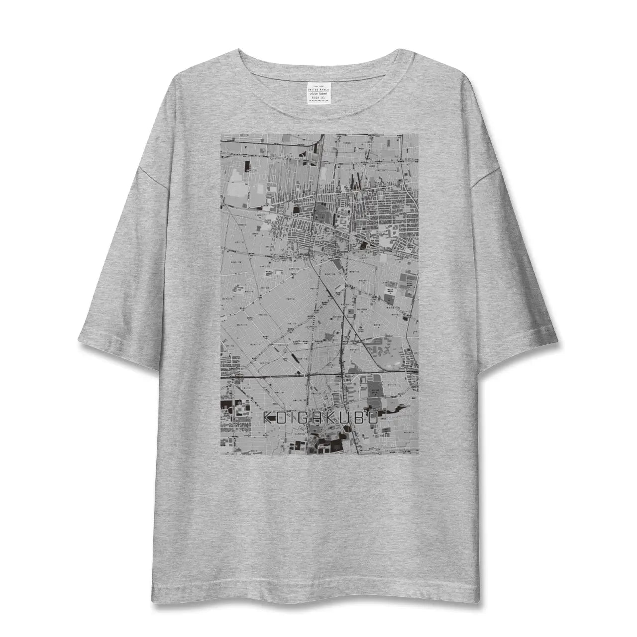 【恋ヶ窪（東京都）】地図柄ビッグシルエットTシャツ