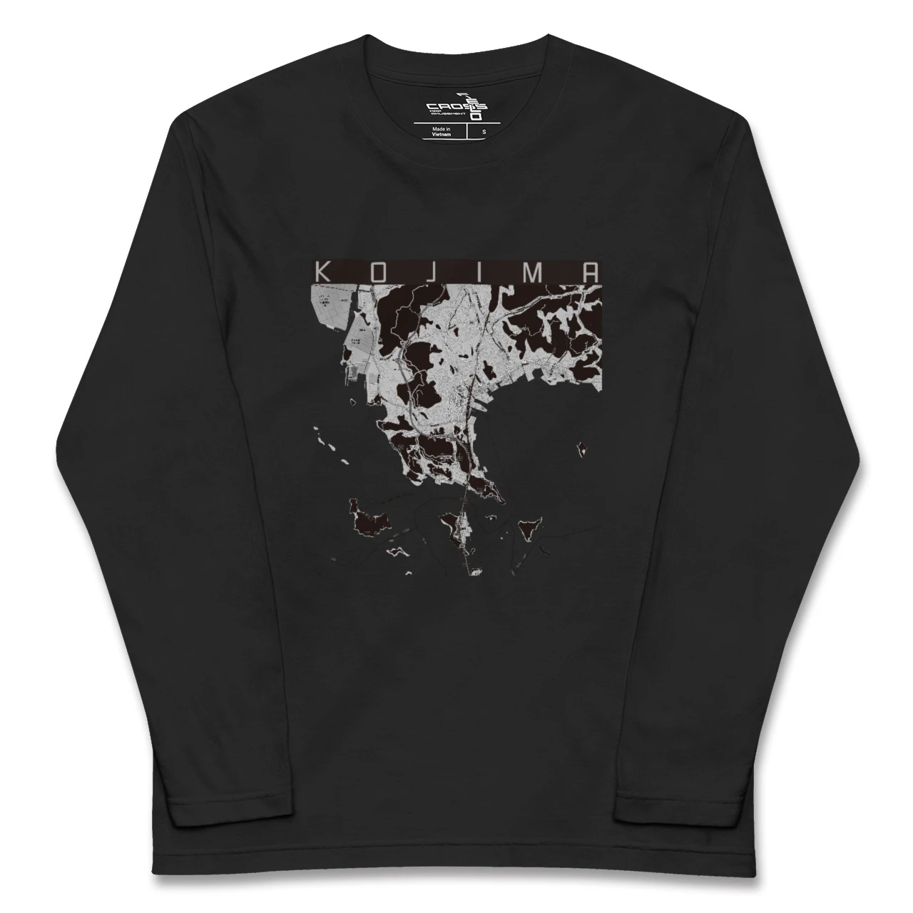 児島(岡山県)】地図柄ロングスリーブTシャツ – クロスフィールド 児島(岡山県)】地図柄ロングスリーブTシャツ – クロスフィールド