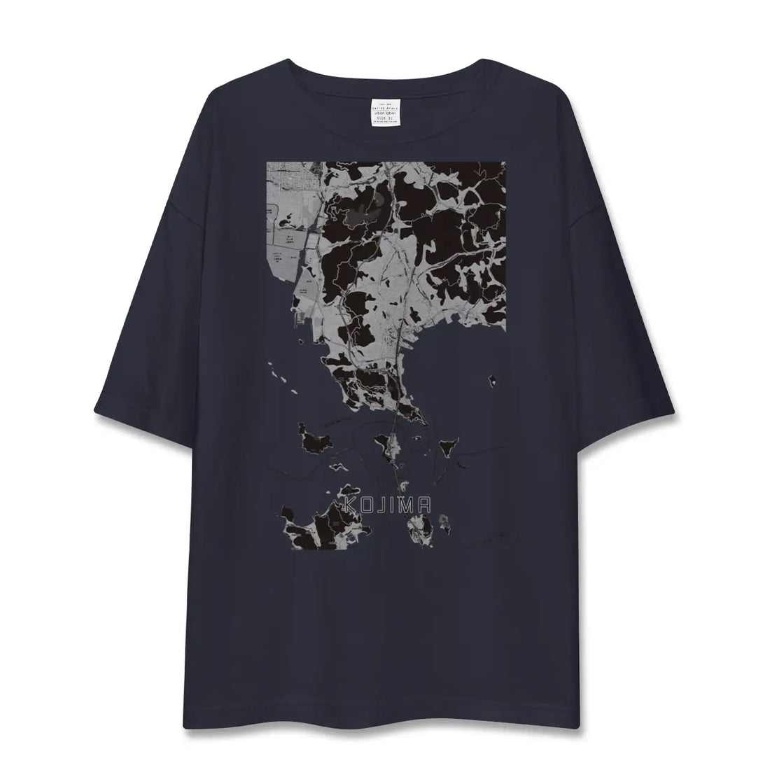 【児島（岡山県）】地図柄ビッグシルエットTシャツ