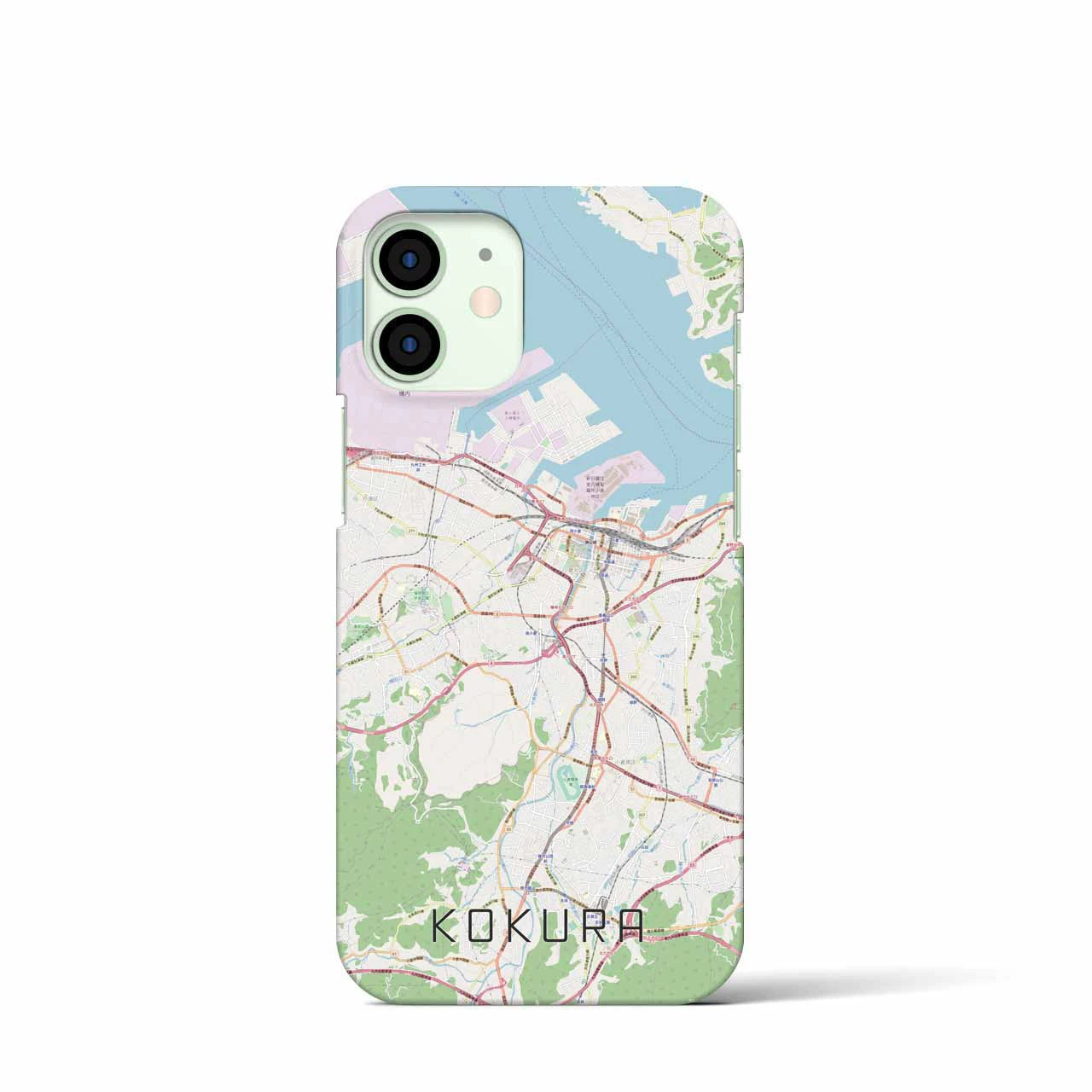 【小倉】地図柄iPhoneケース（バックカバータイプ・ナチュラル）iPhone 12 mini 用