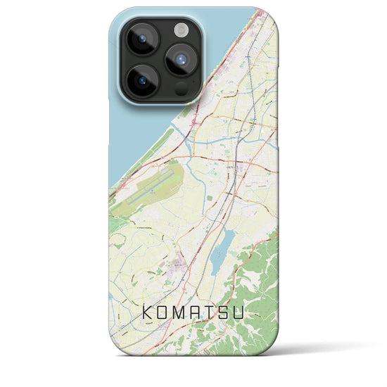 【小松】地図柄iPhoneケース（バックカバータイプ・ナチュラル）iPhone 15 Pro Max 用