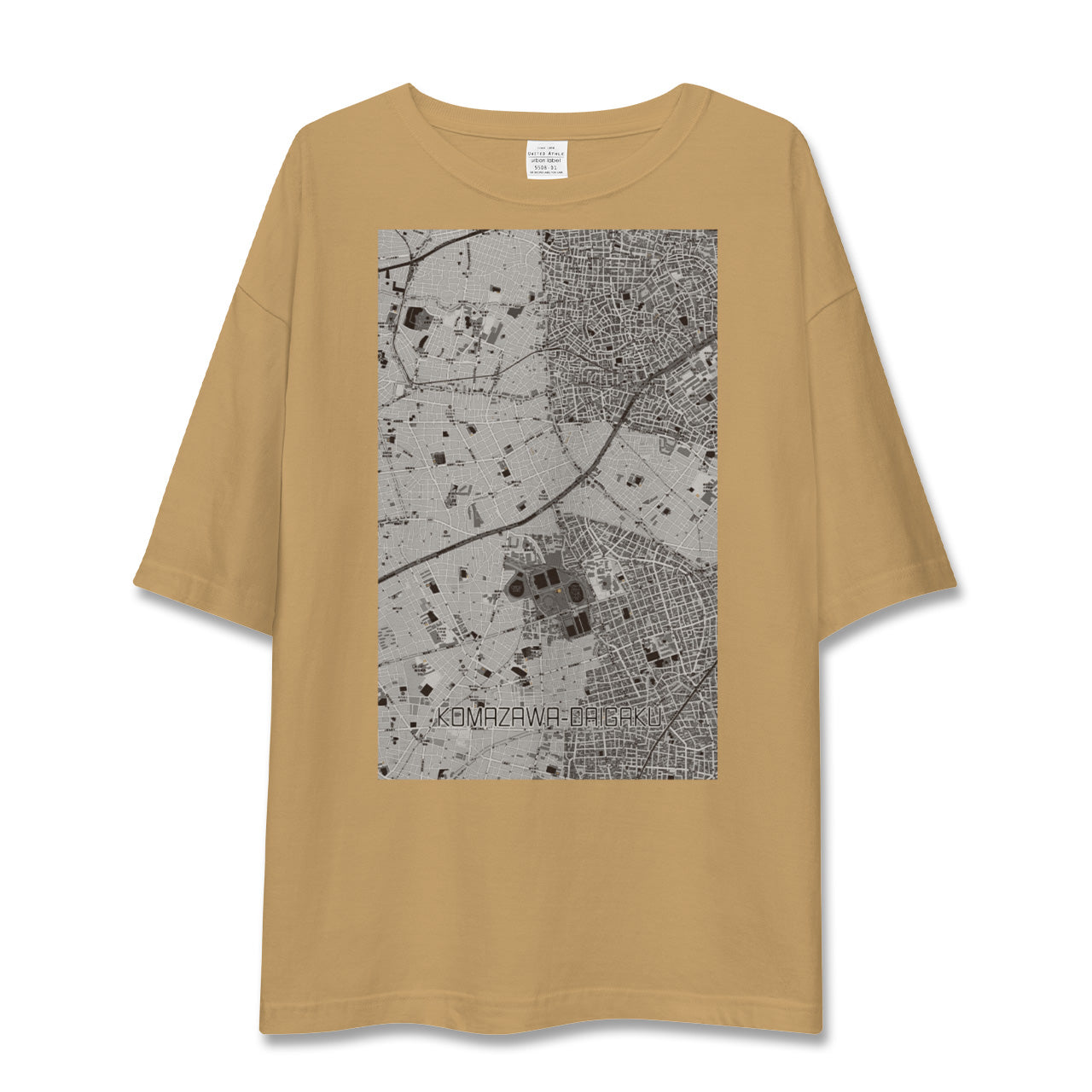 【駒沢大学（東京都）】地図柄ビッグシルエットTシャツ