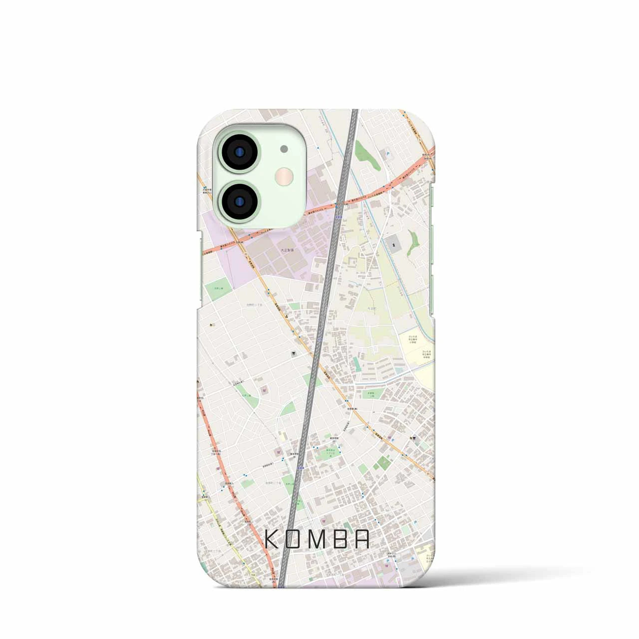 【今羽】地図柄iPhoneケース（バックカバータイプ・ナチュラル）iPhone 12 mini 用