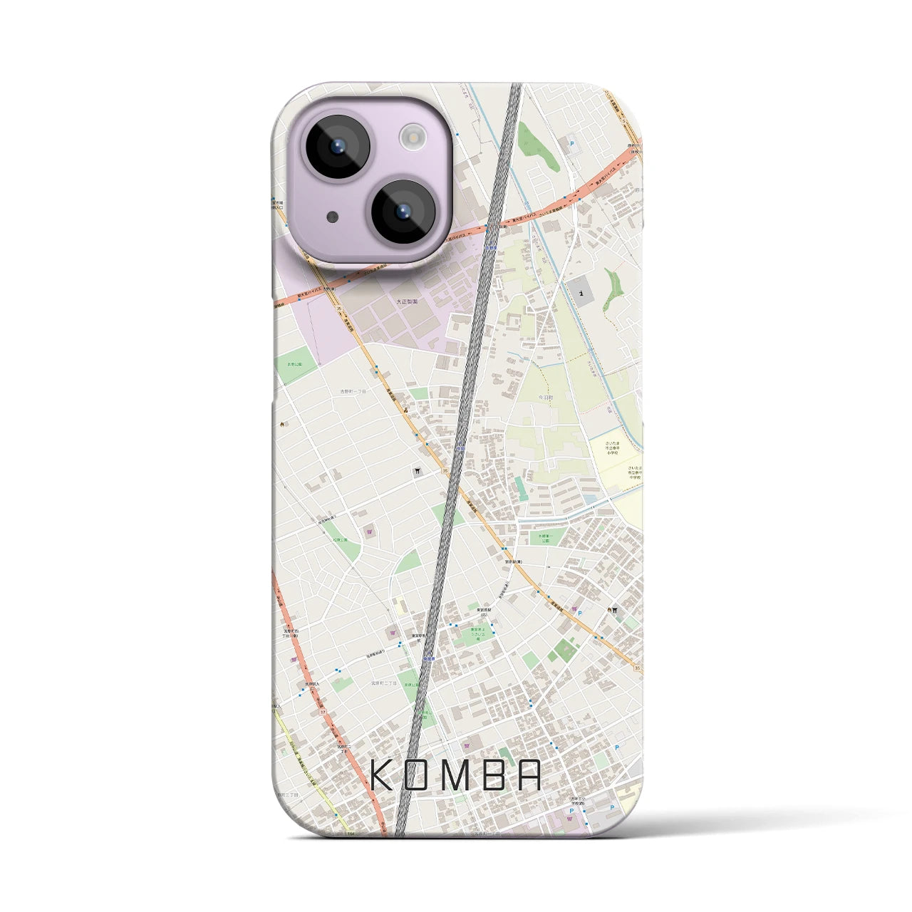 【今羽】地図柄iPhoneケース（バックカバータイプ・ナチュラル）iPhone 14 用