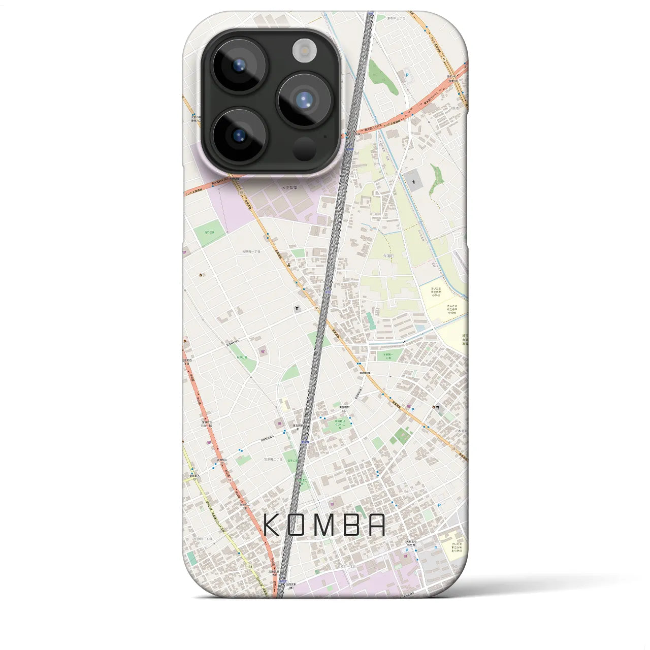 【今羽】地図柄iPhoneケース（バックカバータイプ・ナチュラル）iPhone 15 Pro Max 用